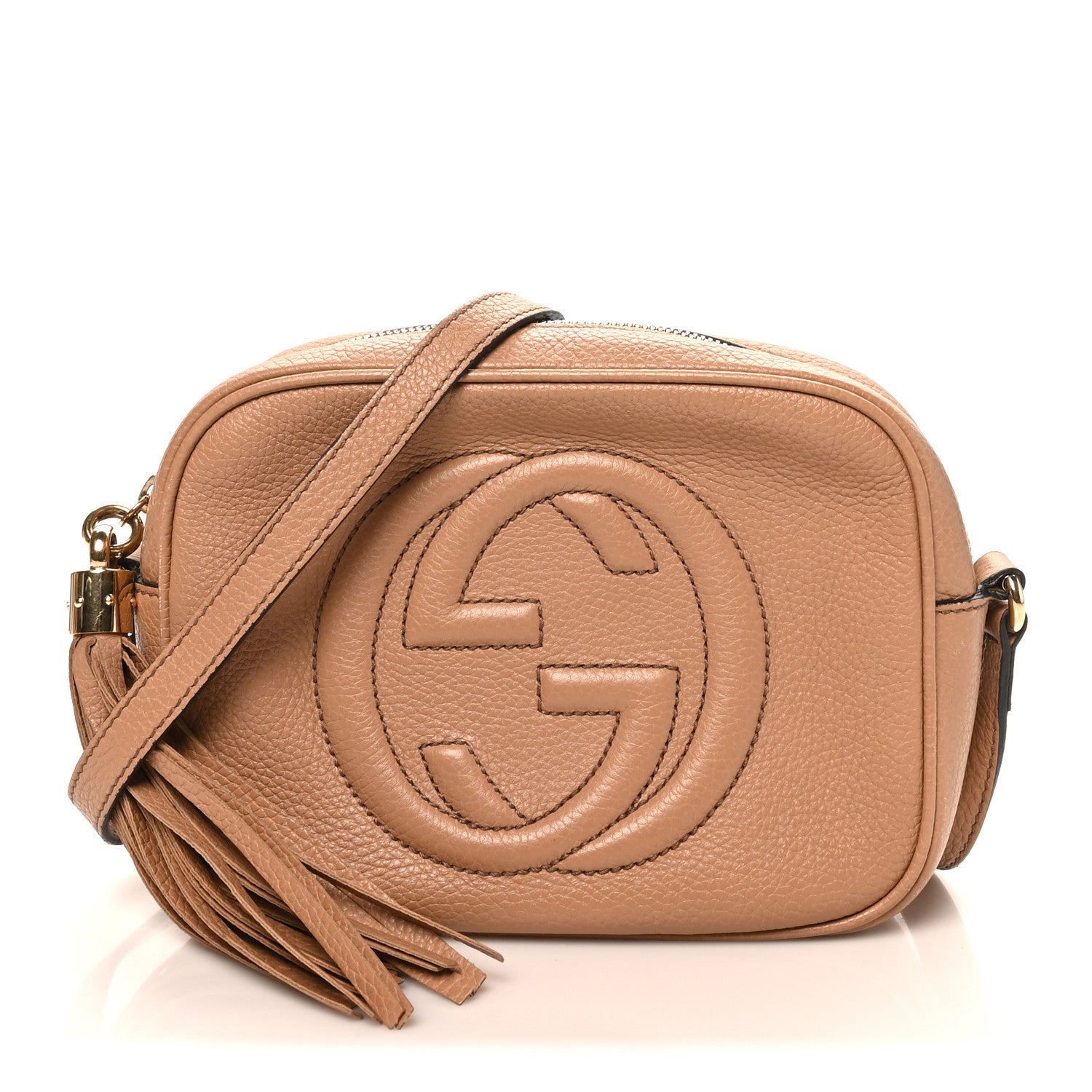 Gucci Pebbled Calfskin Small Soho Disco Bag Camelia 1 of 10