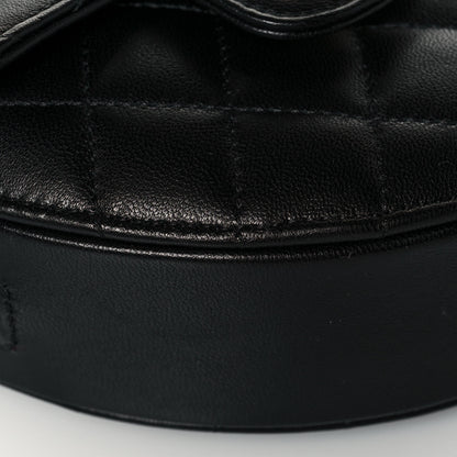 Chanel Lambskin Quilted CC In Love Heart Clutch With Chain Black 9 of 14
