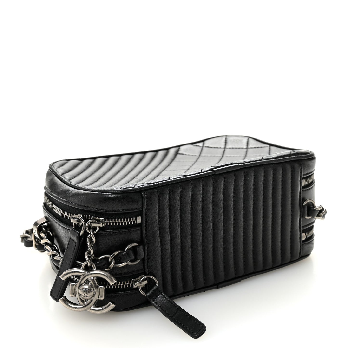 Lambskin Small Coco Boy Camera Case Black