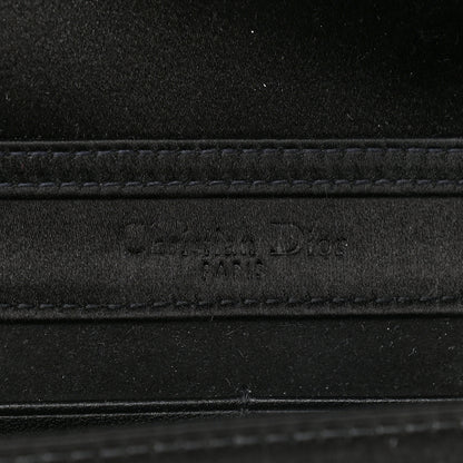 Christian Dior Satin Diorama Wallet on Chain Pouch Black 6 of 8