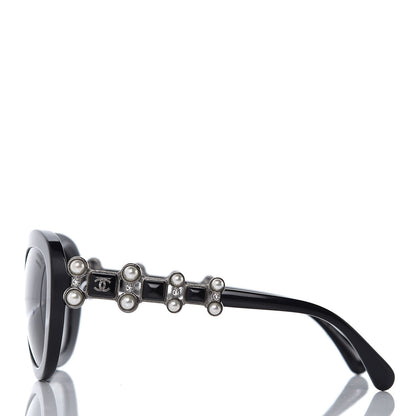 Chanel Pearl Crystal Bijoux Polarized Sunglasses 5335-B-A Black 2 of 8