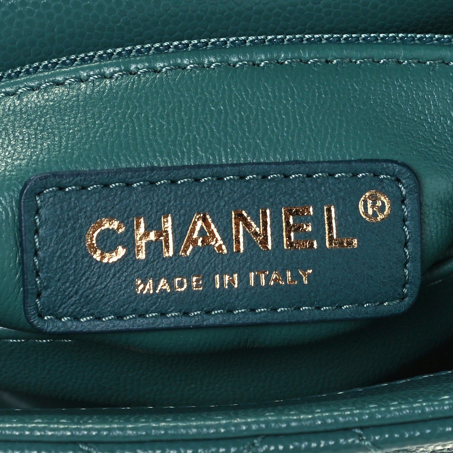 Chanel Caviar Quilted Extra Mini Coco Handle Flap Green 7 of 13