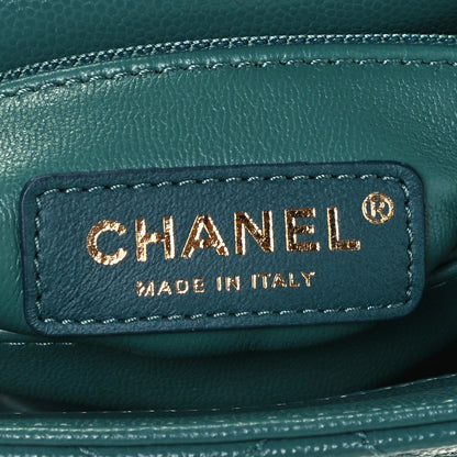 Chanel Caviar Quilted Extra Mini Coco Handle Flap Green 7 of 13