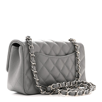 Chanel Caviar Quilted Mini Rectangular Flap Grey 3 of 10