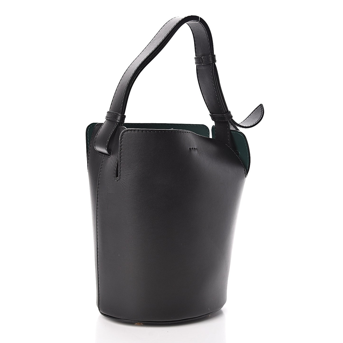 Supple Calfskin Small Bucket Black