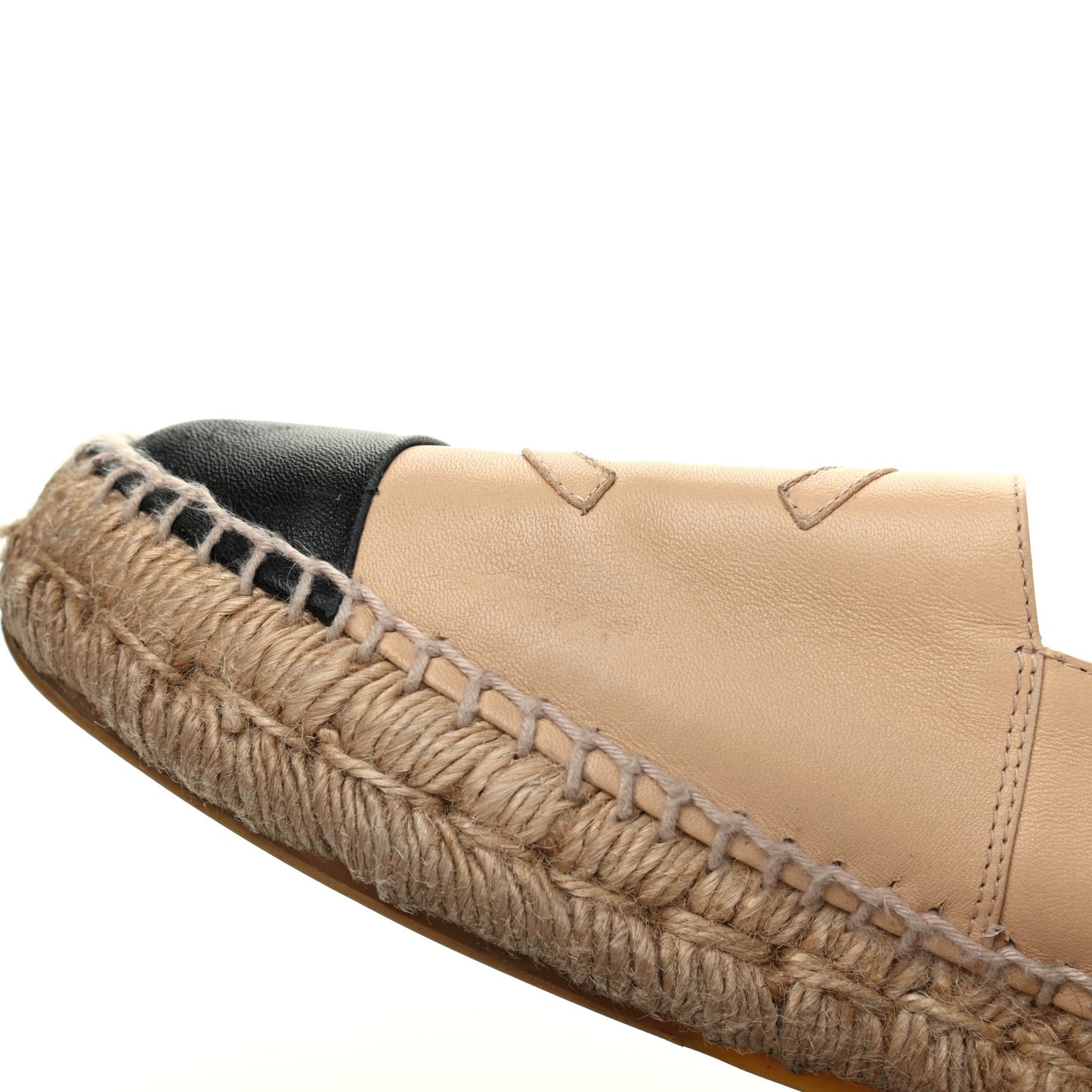 Lambskin CC Espadrilles 36 Beige Black