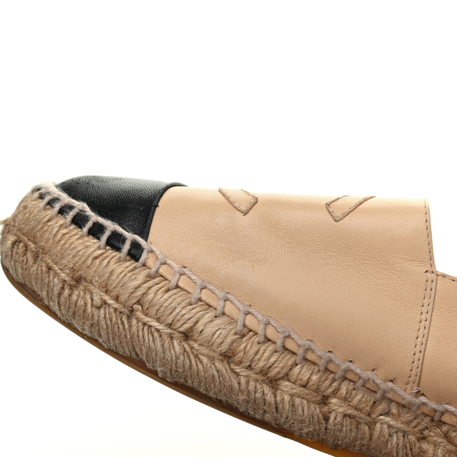 Chanel Lambskin CC Espadrilles 36 Beige Black 13 of 17