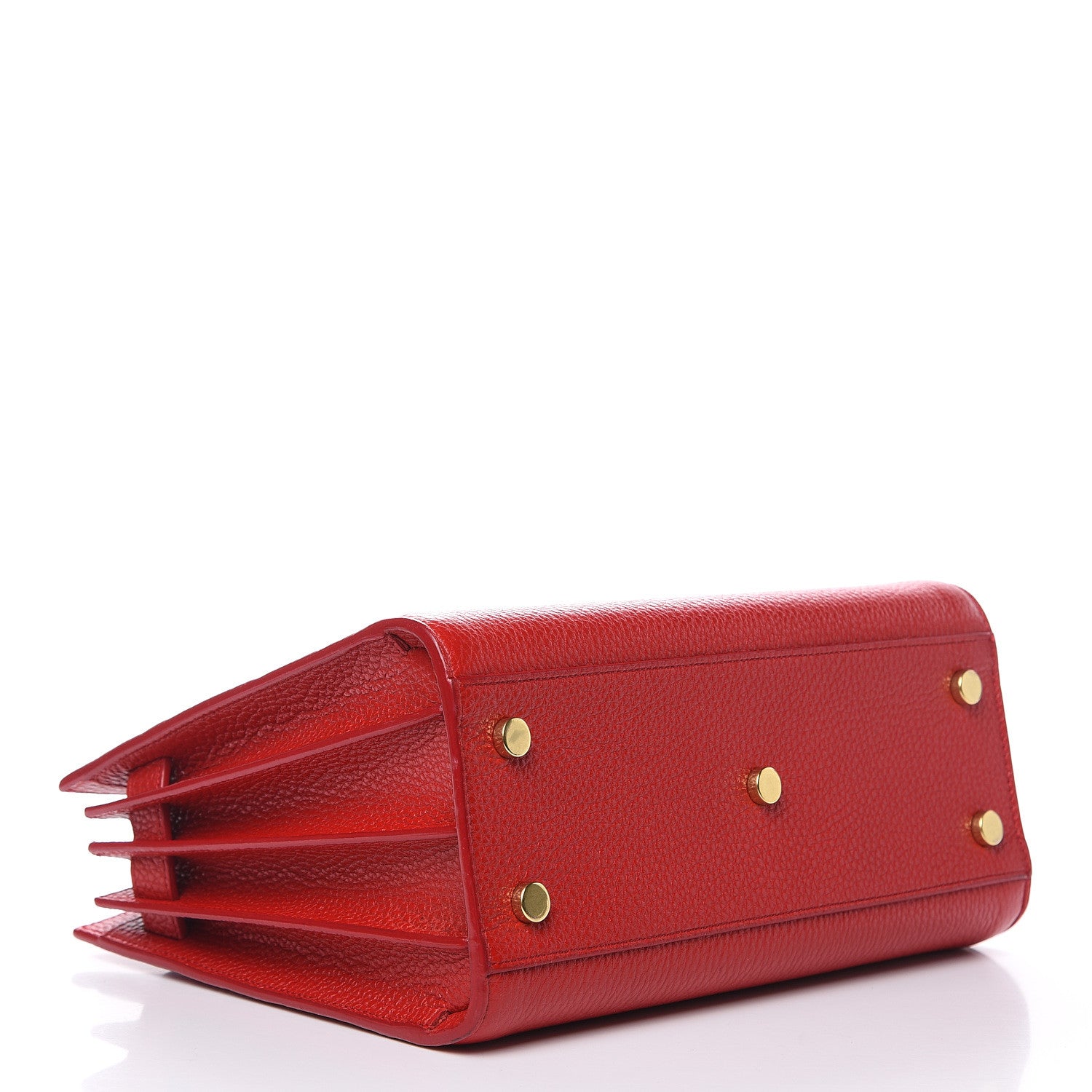 Saint Laurent Grained Calfskin Baby Sac De Jour Lipstick Red 4 of 12
