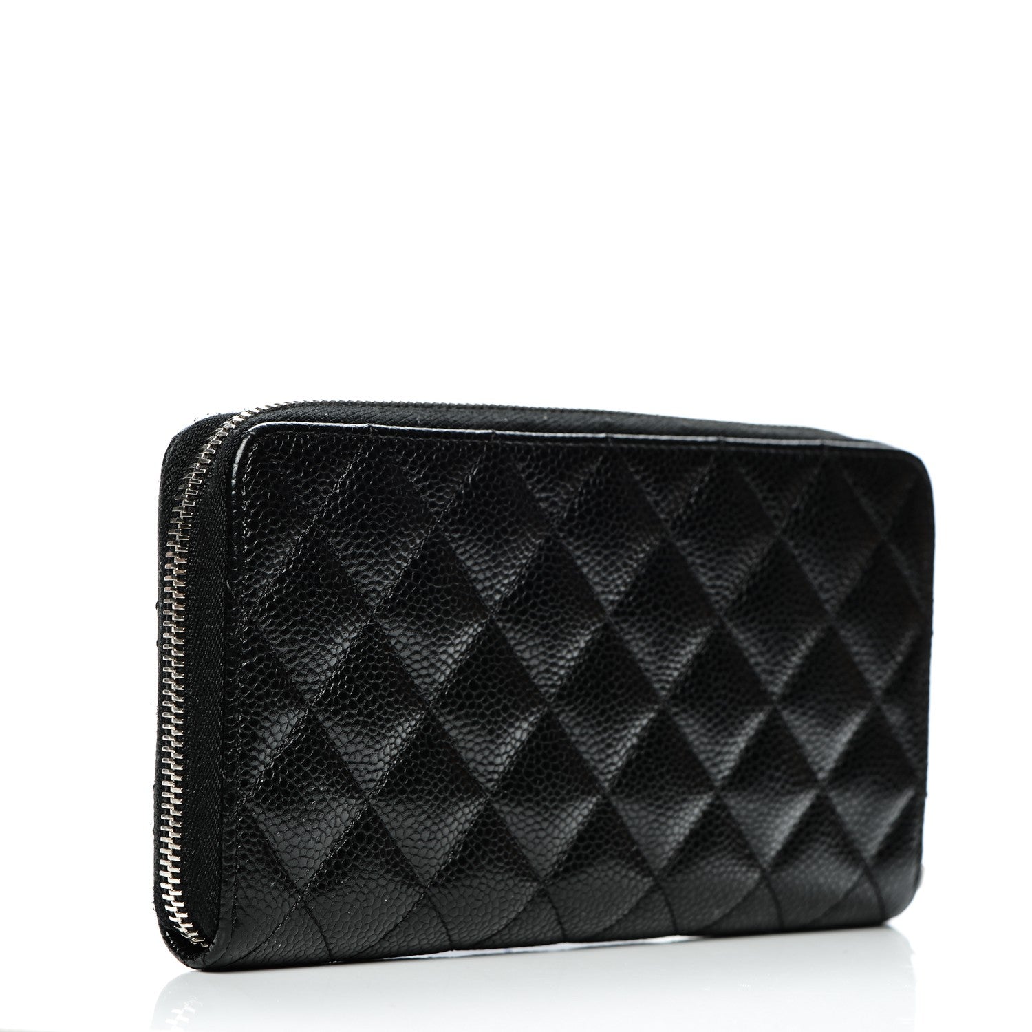Chanel Caviar Quilted Large Gusset Zip Around Wallet Black 3 of 8