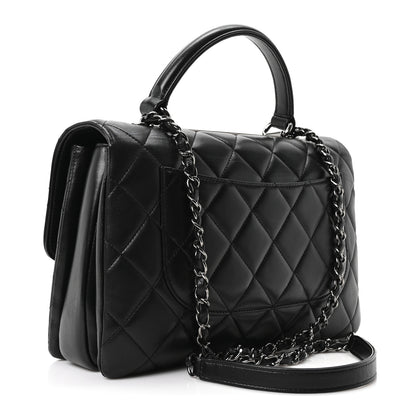 Chanel Lambskin Quilted Medium Trendy CC Flap Dual Handle Bag Black 3 of 10