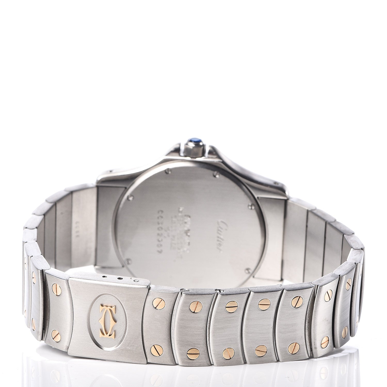 Cartier Stainless Steel 18K Yellow Gold 33mm Santos Ronde Quartz Watch 4 of 7
