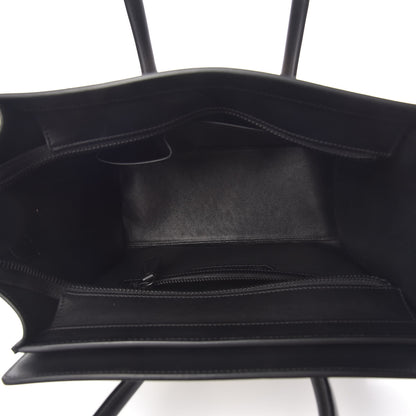 Celine Smooth Calfskin Bi-Color Striped Micro Luggage Black 5 of 10