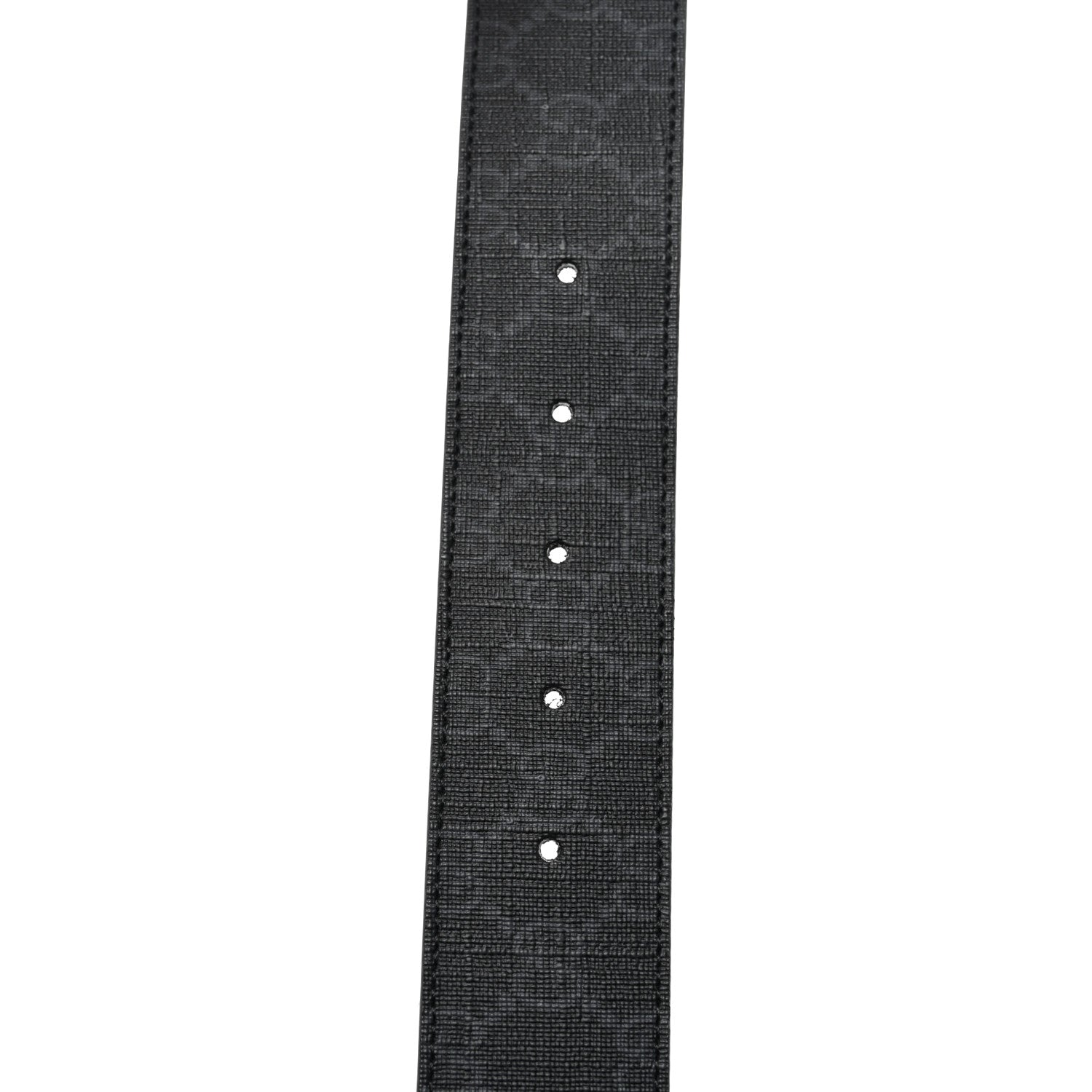 Gucci GG Supreme Monogram Selleria Calfskin Interlocking G 40mm Belt 95 38 Black Grey 4 of 6