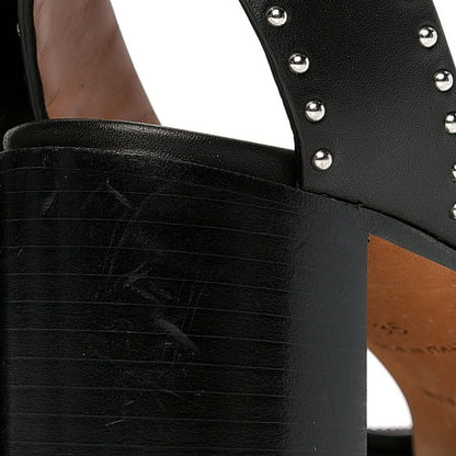 Givenchy Calfskin Studded Elegant Sandals 35 Black 12 of 13