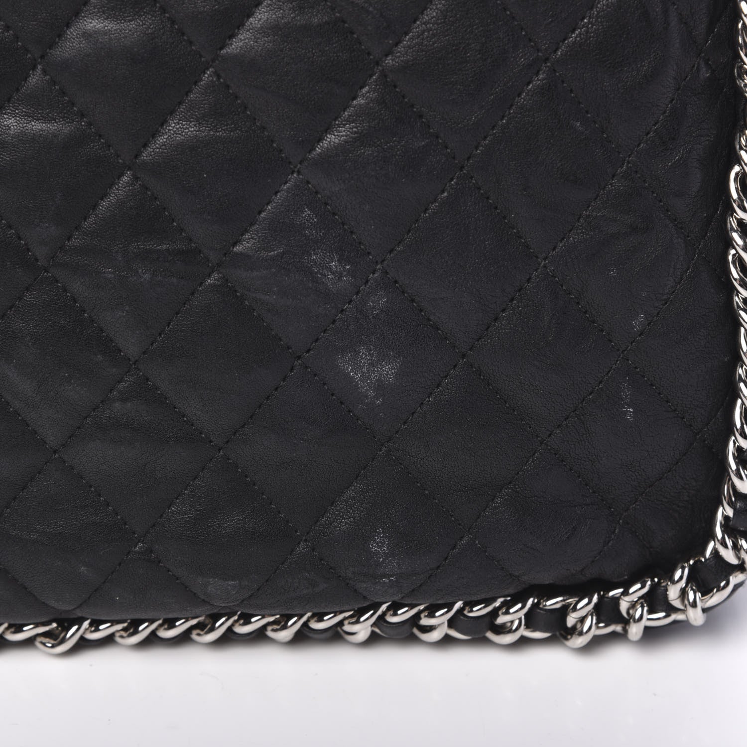 Chanel Washed Lambskin Quilted Maxi Chain Around Flap Black 11 of 11