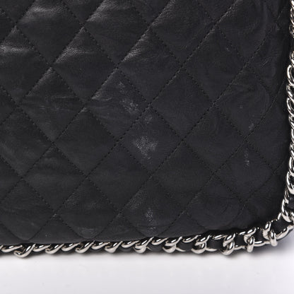 Chanel Washed Lambskin Quilted Maxi Chain Around Flap Black 11 of 11