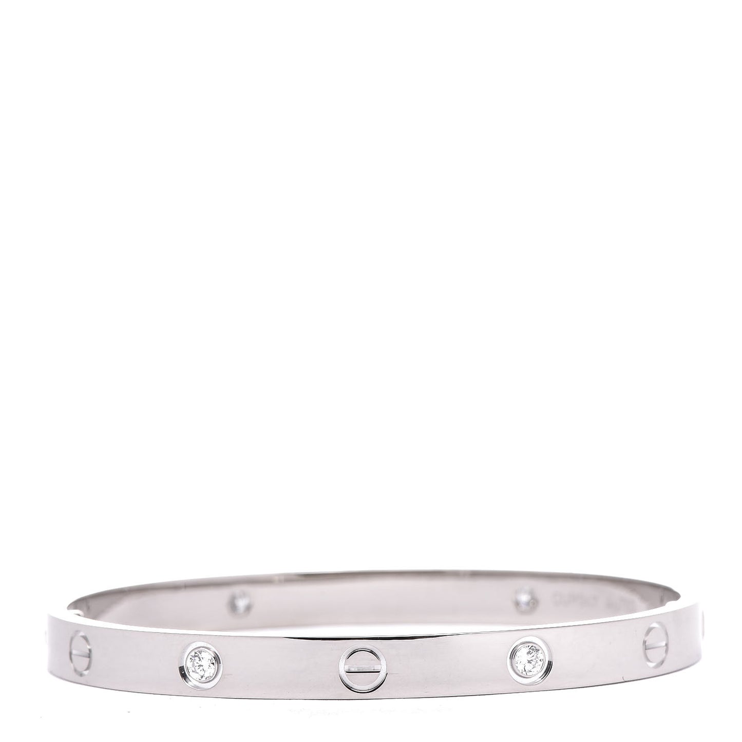 18K White Gold 4 Diamond LOVE Bracelet 18
