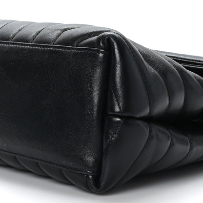 Saint Laurent Calfskin Y Quilted Monogram Medium Loulou Chain Satchel Black 9 of 11