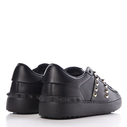 Valentino Garavani Calfskin Rockstud Untitled Open Sneakers 37 Black 4 of 9