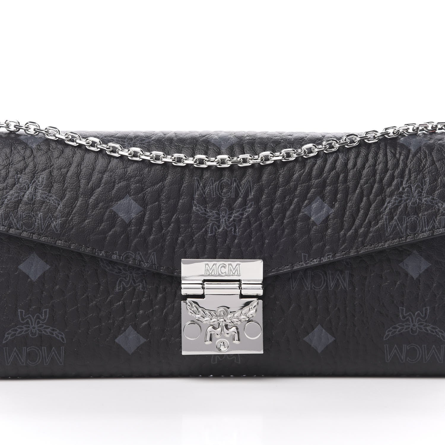 MCM Visetos Large Patricia Wallet On Chain Black 8 of 11