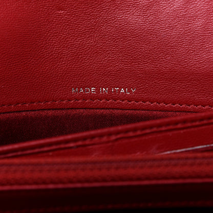Chanel Lambskin Camellia Embossed Flap Wallet Red 7 of 21