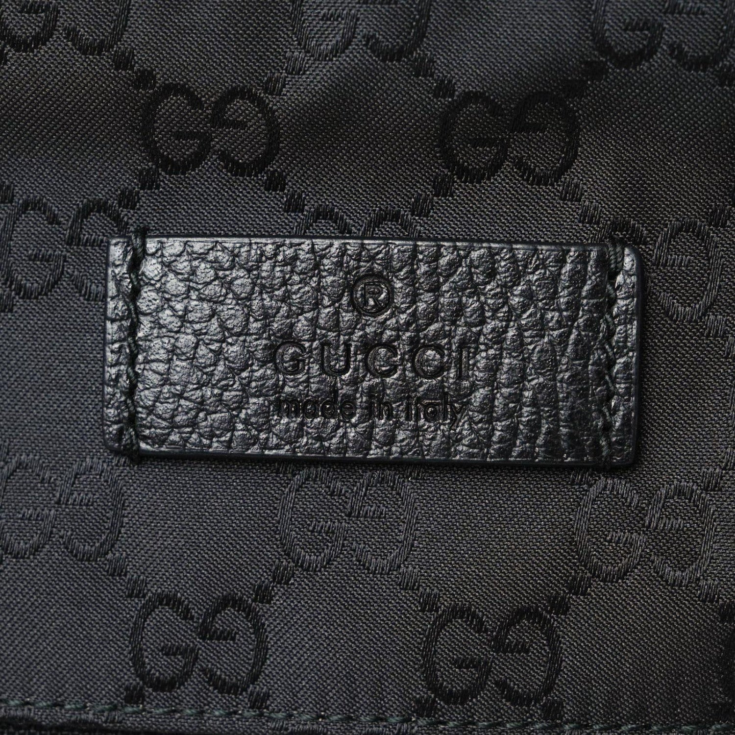 Gucci Nylon Monogram Medium Flat Messenger Bag Black 10 of 10