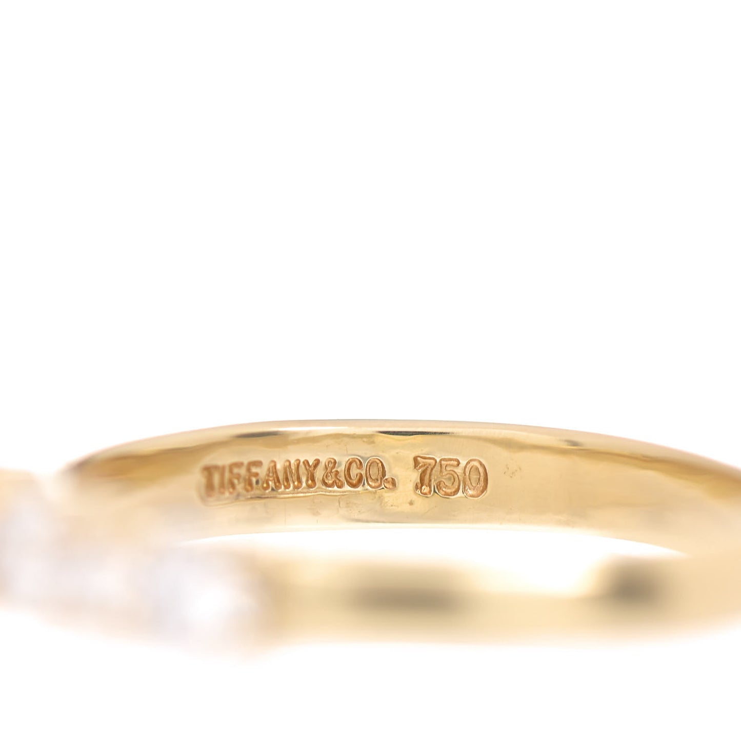 18K Yellow Gold Diamond Band Ring 48 4.5