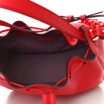 Versace Grained Calfskin La Medusa Bucket Bag Red 5 of 10