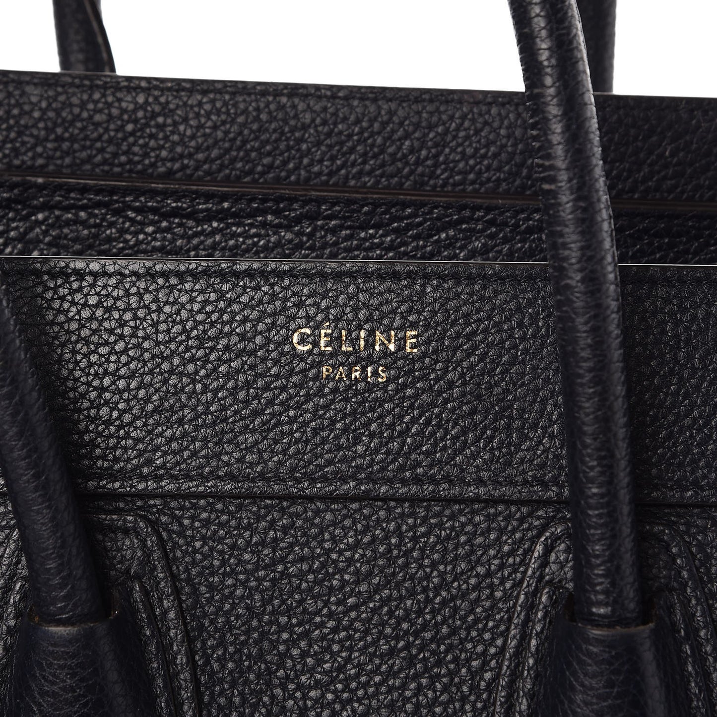Drummed Calfskin Micro Luggage Black