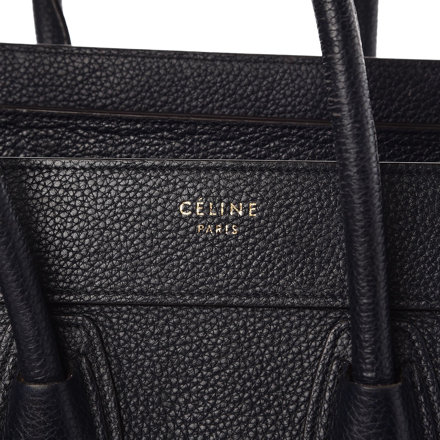 Celine Drummed Calfskin Micro Luggage Black 9 of 31
