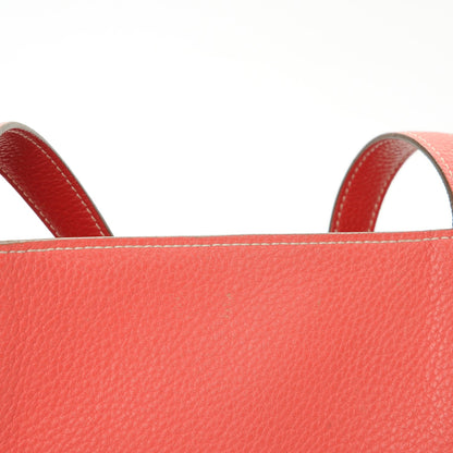 Hermes Taurillon Clemence Double Sens 36 Reversible Tote Peony Sanguine 13 of 17