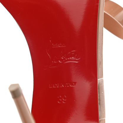 Christian Louboutin Patent PVC Just Nodo 85 Slide Sandals 39 Nude 6 of 10