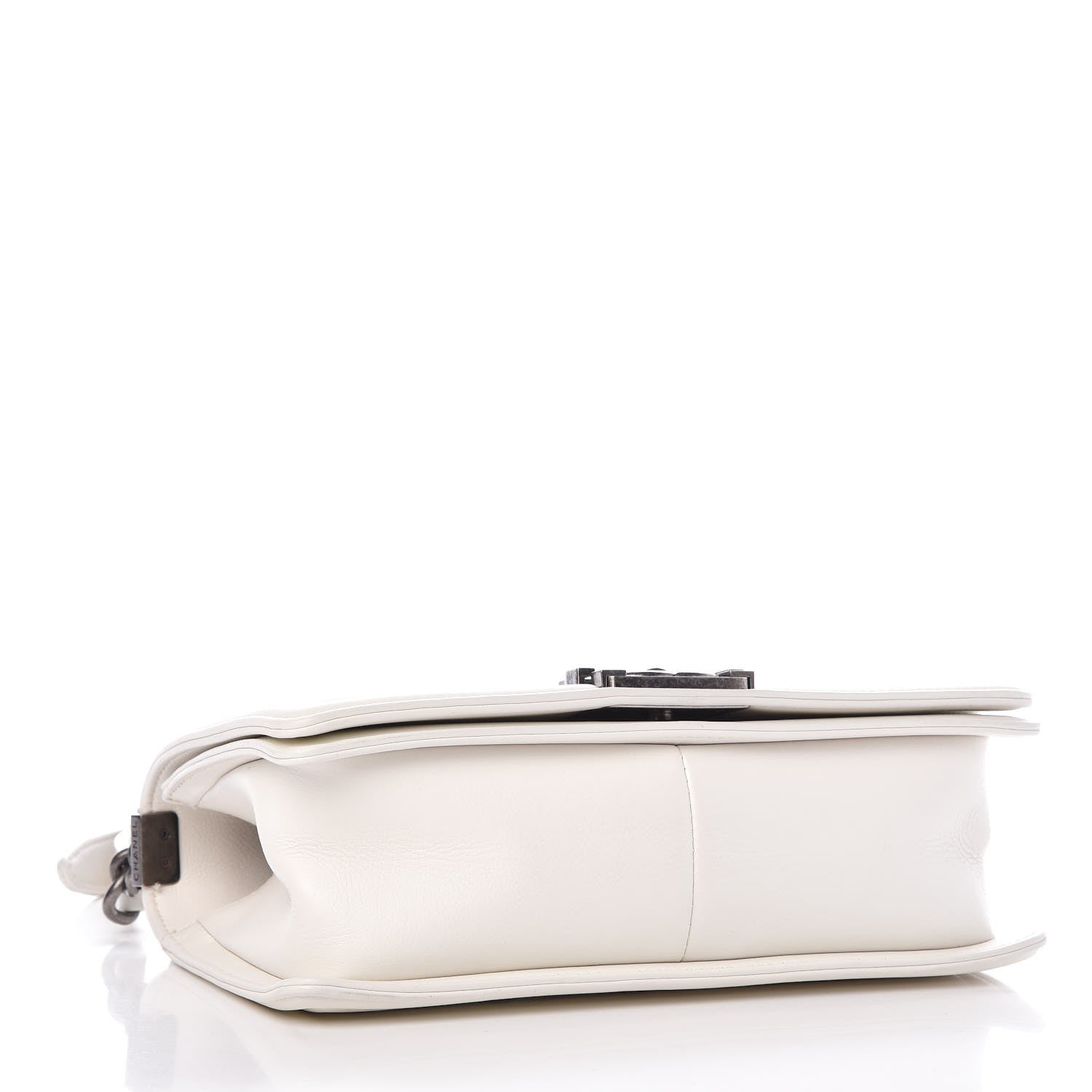 Chanel Calfskin Double Stitch Medium Boy Flap White 4 of 7