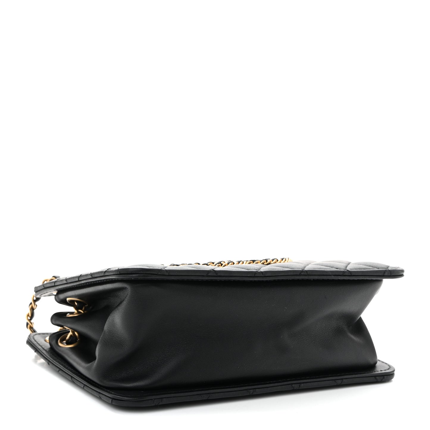 Calfskin Quilted CC Small Once Upon A Time Tote Black