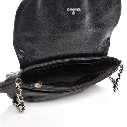 Chanel Caviar Half Moon Wallet On Chain WOC Black 4 of 10