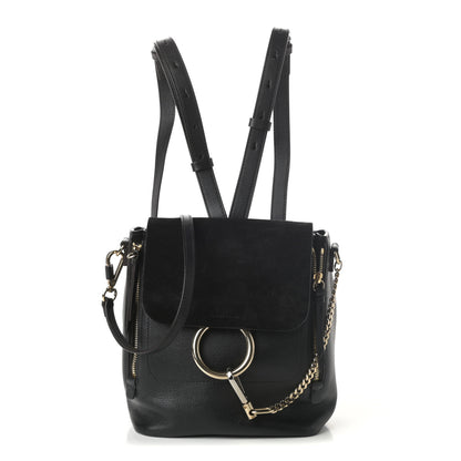 Chloe Suede Calfskin Small Faye Backpack Black 1 of 9