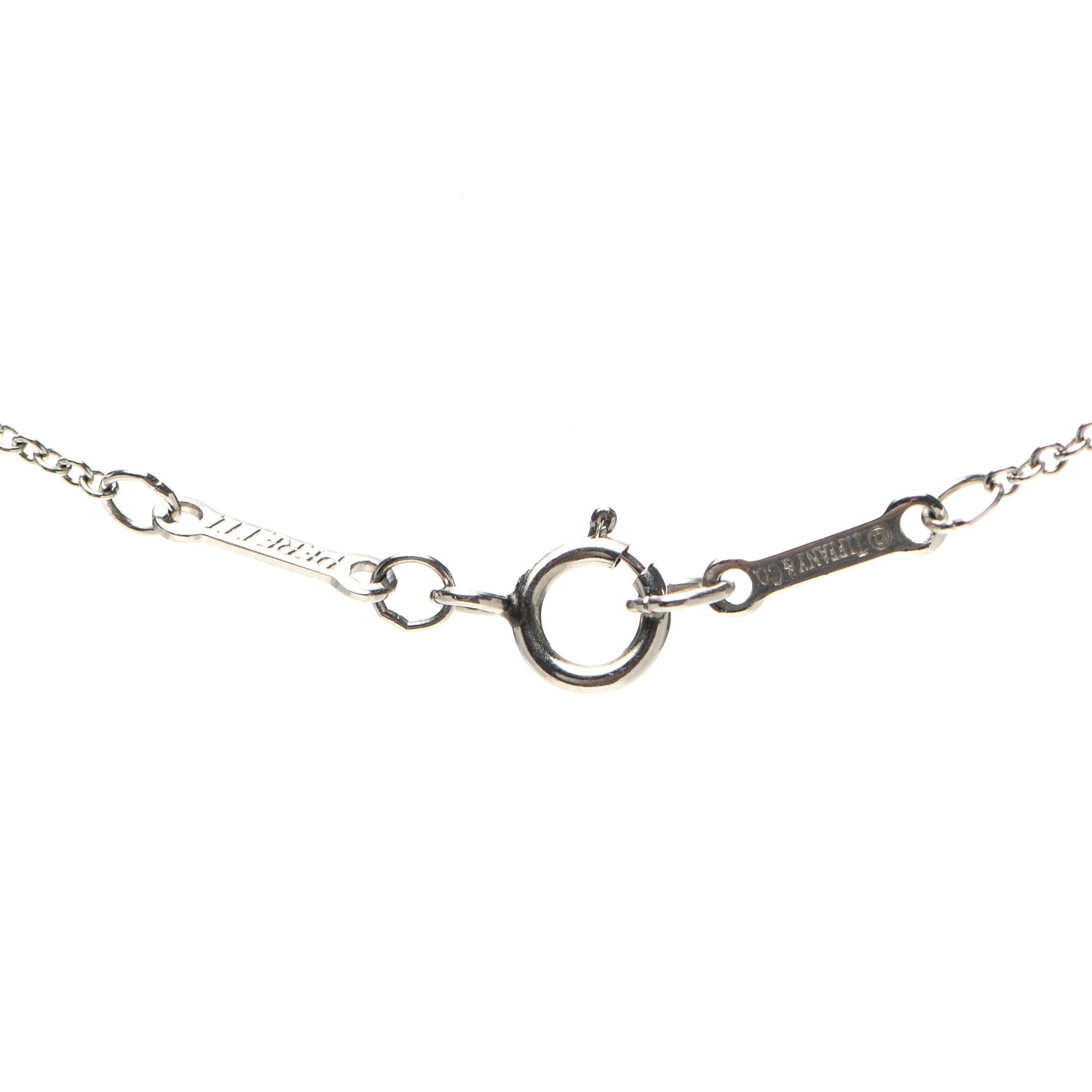 Tiffany Platinum Diamond .08ct Elsa Peretti Diamonds by the Yard Pendant Necklace 5 of 5