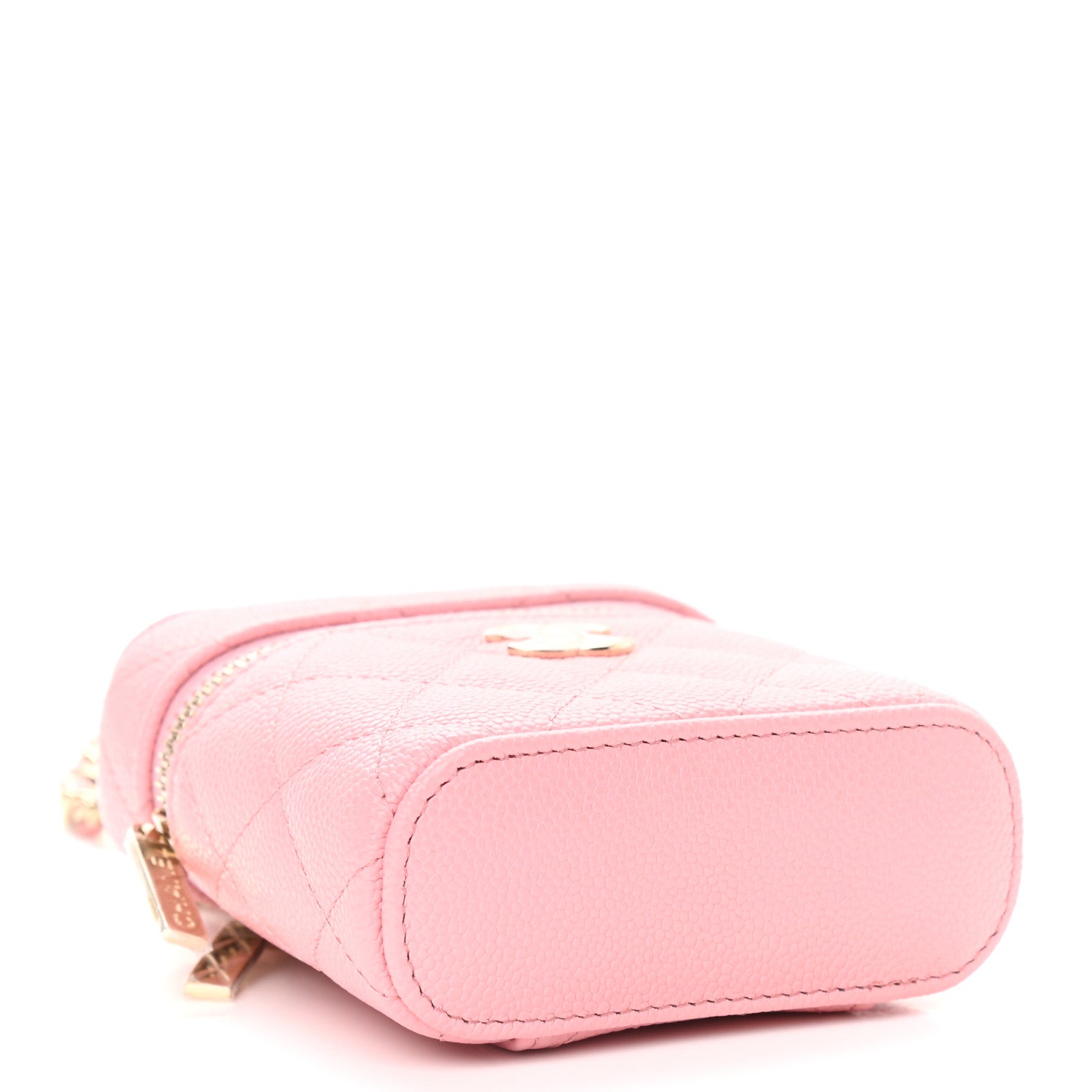 Chanel Caviar Quilted Small Handle With Care Vanity Case With Chain Pink 4 of 9