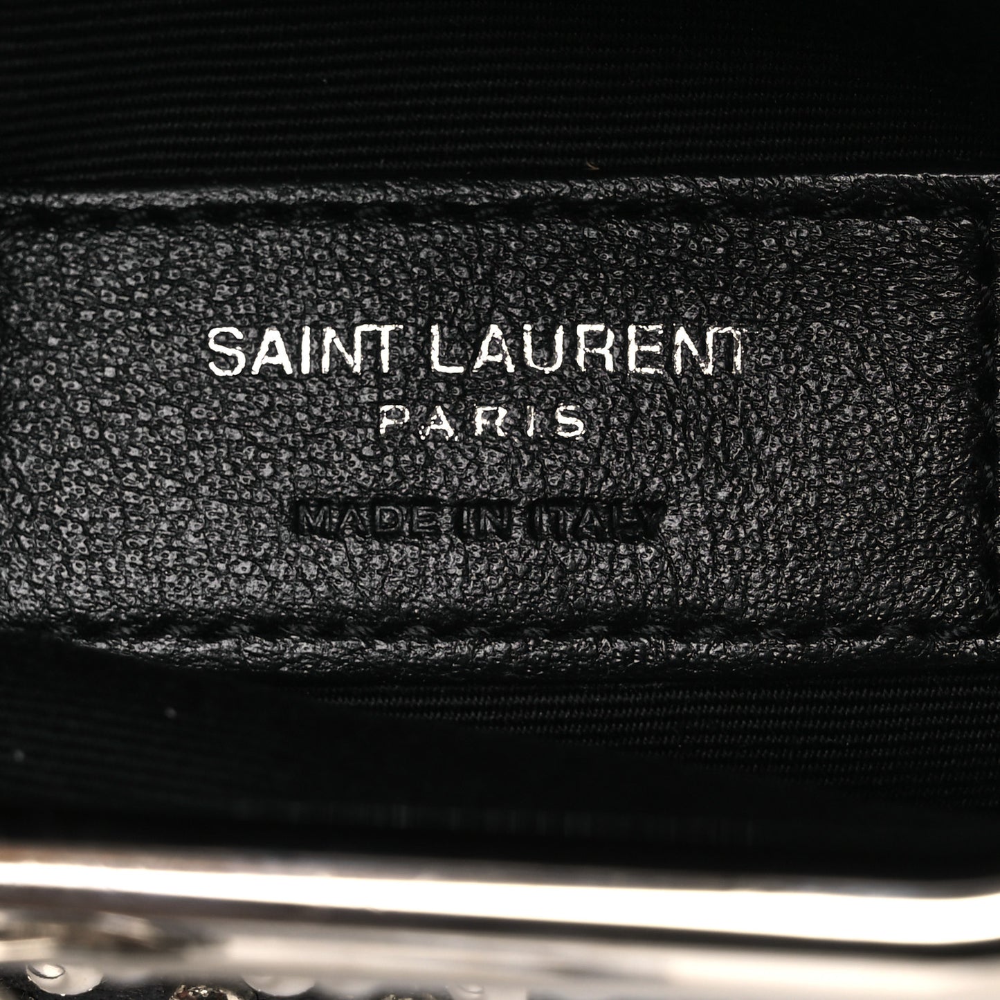 Lambskin Studded Small Sac Charniere Black