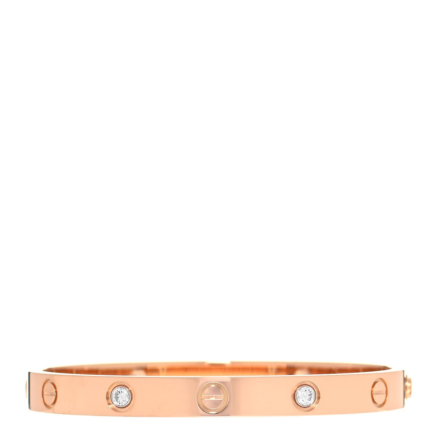 18K Pink Gold 4 Diamond LOVE Bracelet 16