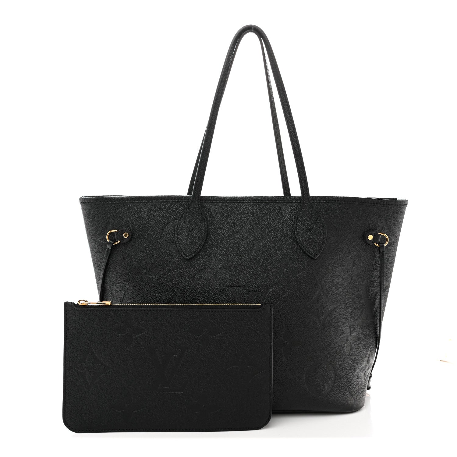 Louis Vuitton Empreinte Monogram Giant Neverfull MM Black 3 of 14