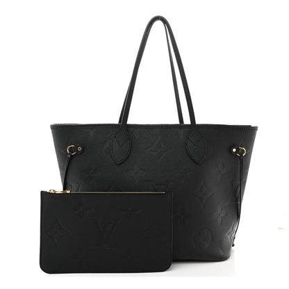 Louis Vuitton Empreinte Monogram Giant Neverfull MM Black 3 of 14
