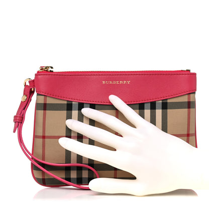 Burberry Haymarket Check Zip Pouch Pink 2 of 9