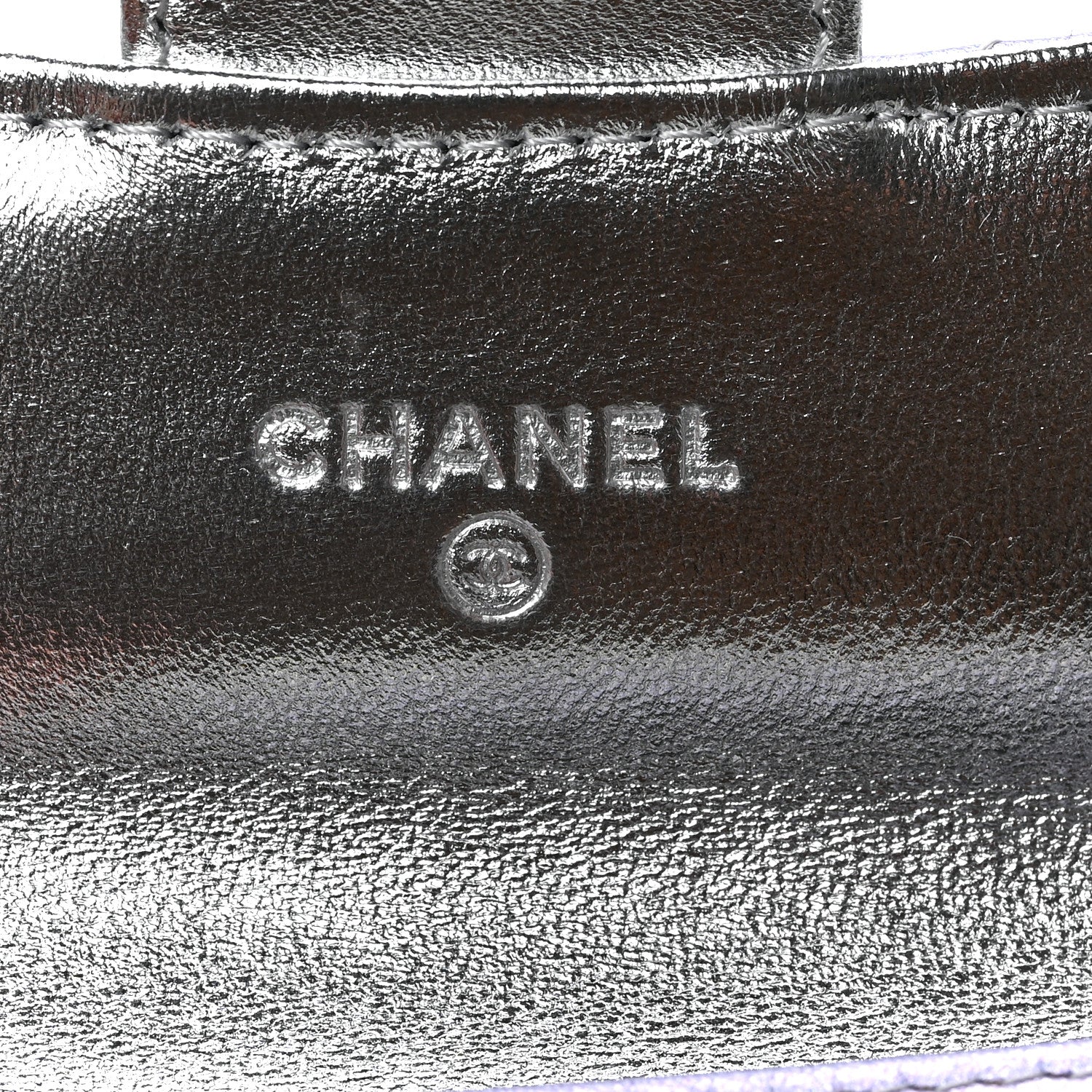 Chanel Gradient Metallic Calfskin Quilted Flap Card Holder Wallet Silver Blue Yellow Purple 6 of 8