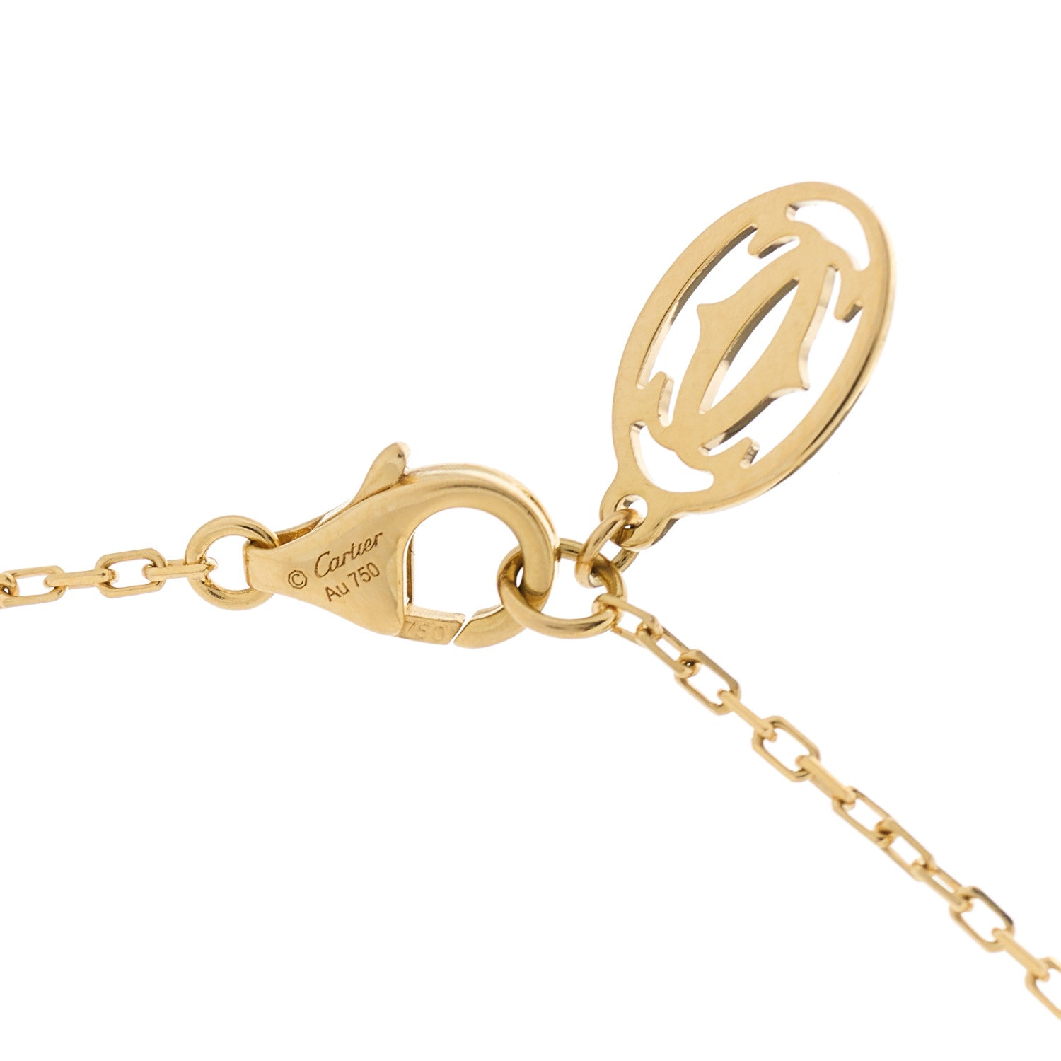 Cartier 18K Yellow Gold Diamond LM D'Amour Pendant Necklace 4 of 5