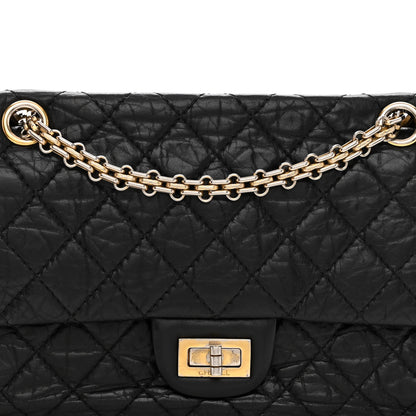 Chanel Aged Calfskin Quilted 2.55 Reissue 225 Flap Black 7 of 9