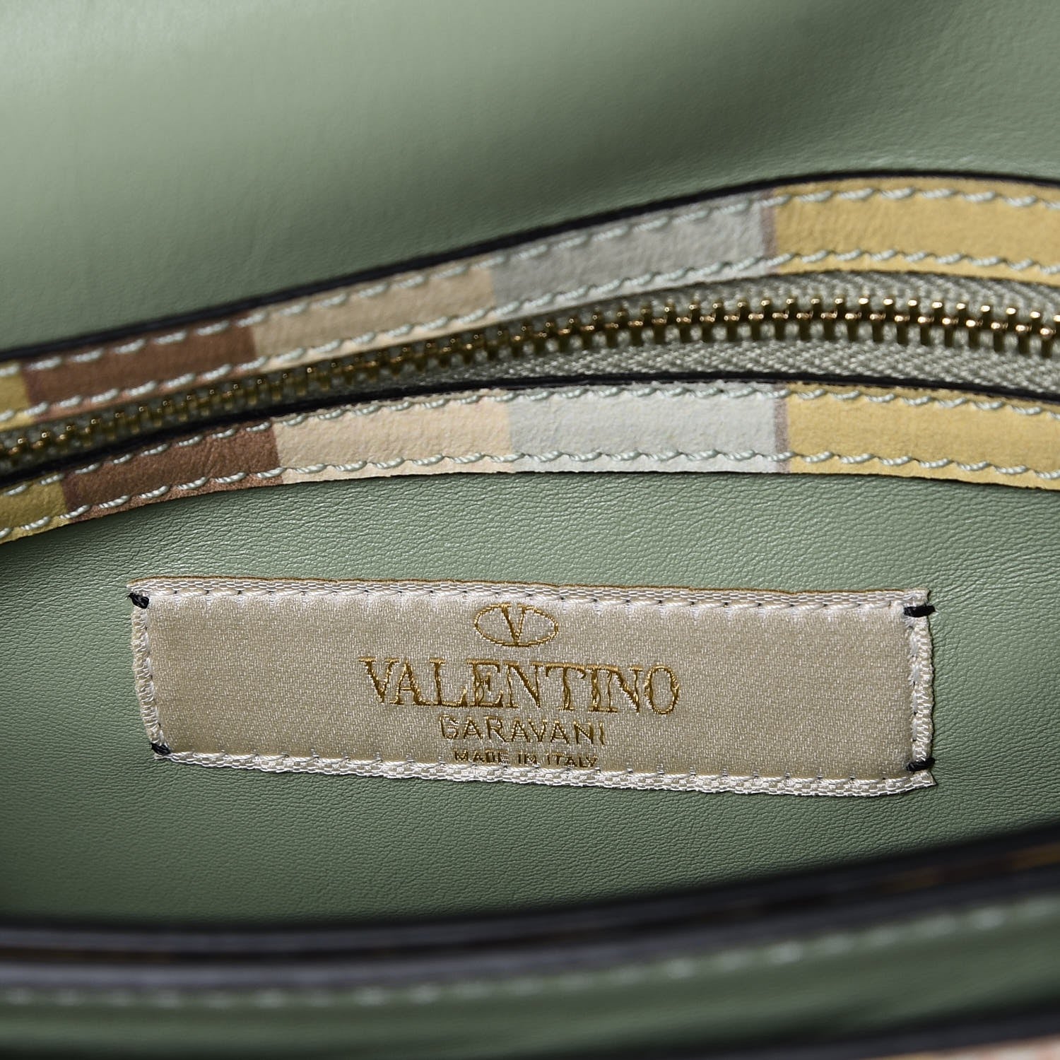 Valentino Garavani Nappa Native Couture 1975 Rockstud Wristlet Clutch Multicolor 6 of 6