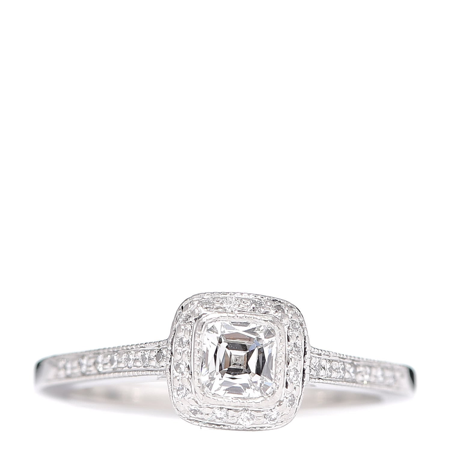 Tiffany Platinum Diamond .41ct Legacy Engagement Ring 52 6 1 of 7