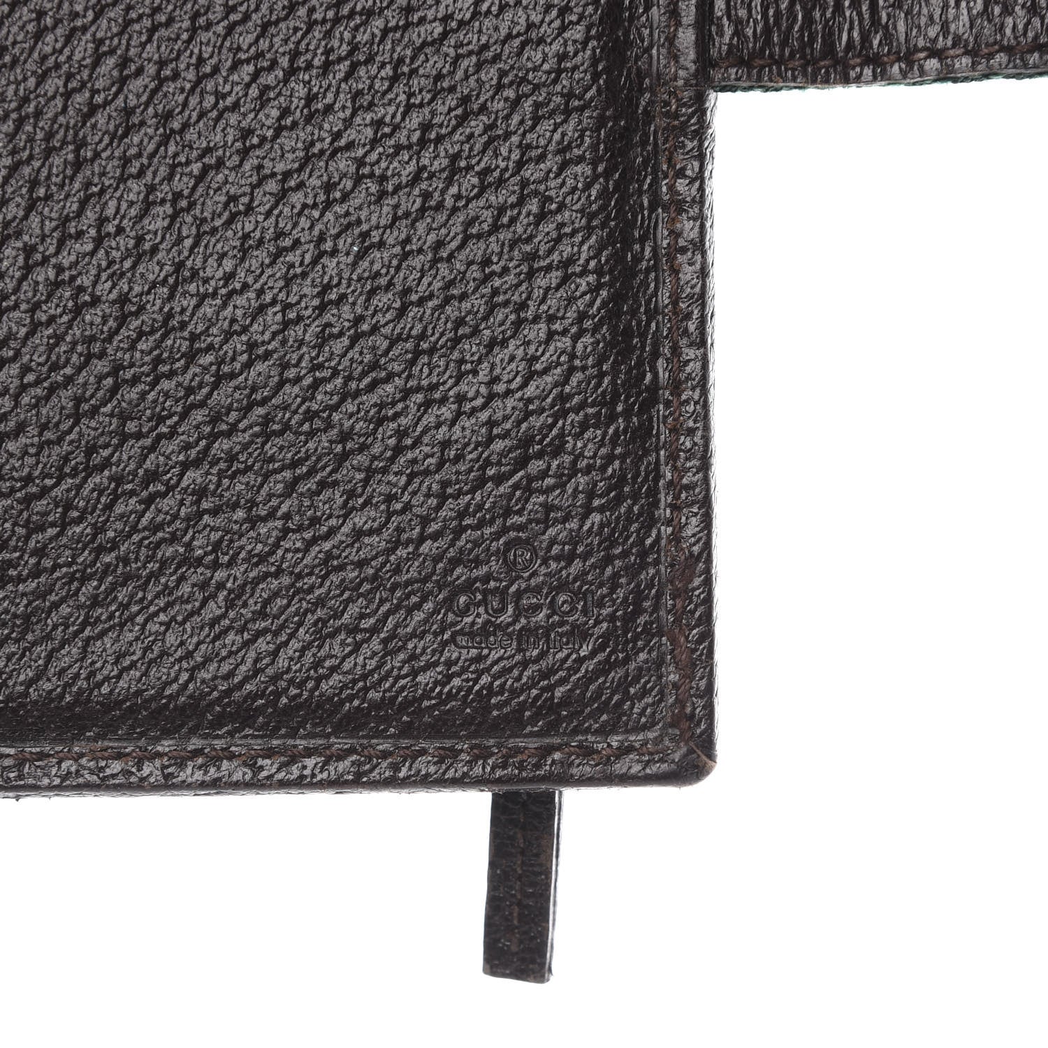 Gucci Monogram Calfskin Ladies Web Continental Wallet Beige Ebony Cocoa 9 of 10