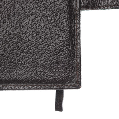 Gucci Monogram Calfskin Ladies Web Continental Wallet Beige Ebony Cocoa 9 of 10